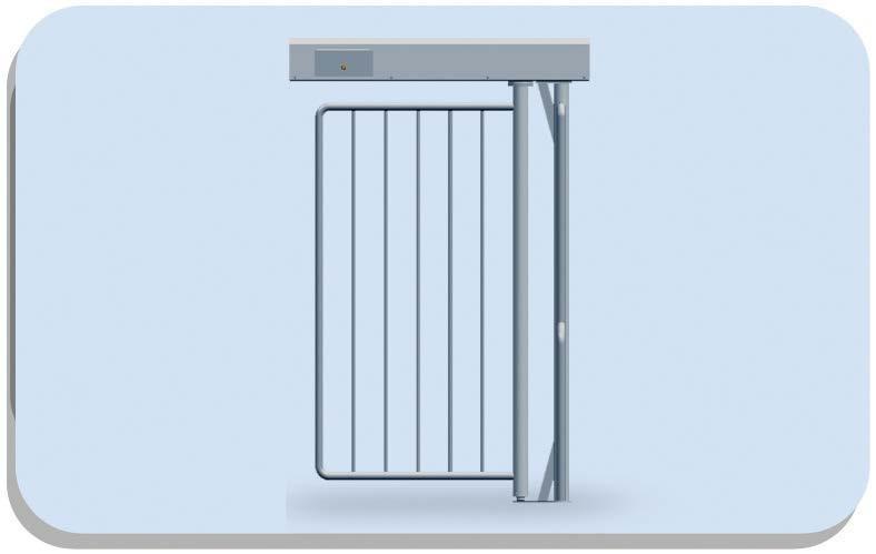 Mpg-162 Full Height Motorized Modular Gate - Pedestrian Turnstilies